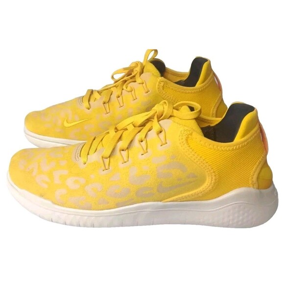 Nike Free RN Cheetah Yellow Women's Size 8.5 Shoes - Picture 1 of 11
